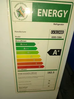 Goldair GDD130A double door fridge