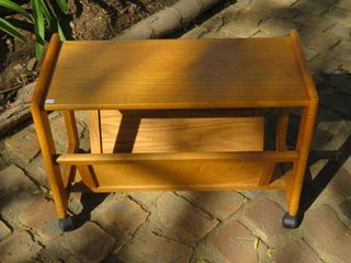 Retro magazine rack/side table