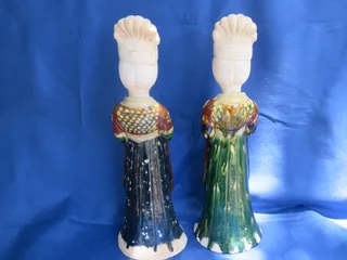 A pair of oriental figurines