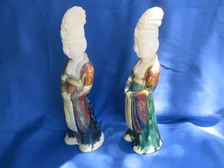 A pair of oriental figurines