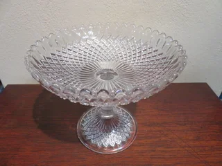 Pressed glass Tazza.