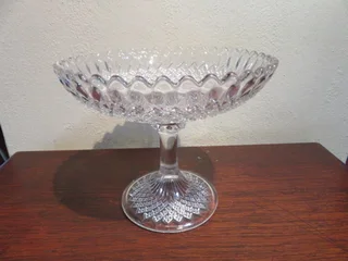 Pressed glass Tazza.