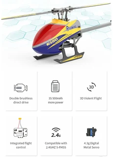 Eachine E150 2.4G 6CH 6-Axis Gyro 3D6G Dual Brushless Direct Drive Motor Flybarless RCHelicopter RTF