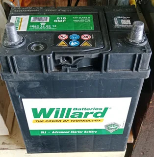 Used Willard 616 advanced starter battery with warranty to 31/08/2027