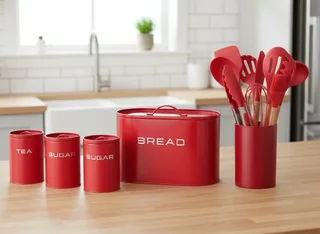 Bread bin and Silicone Cooking Spoon Set-R550