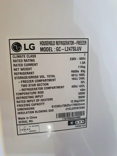 LG Refrigerator GC-L247SLUV – Excellent Condition