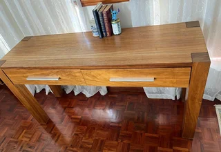 Teak wood console table