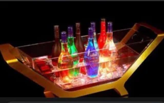 Colour Changing LED Ice Bucket,illuminate bottles of wine, champagne, beer, soft drink etc.