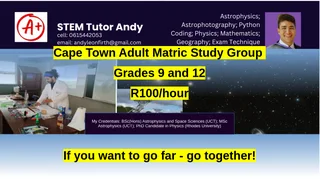 Group Tutor Sessions Grade 9-12 Mathematics and Geography