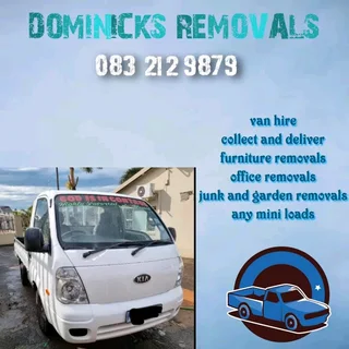 Bakkie for hire with driver ,transport collect and deliver , furniture and junk removals , garden ,