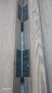 Door Hinges.  Heavy duty.  Ball bearings.  Black and silver.  100mm x 75mm x3mm