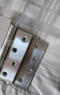 Door Hinges.  Heavy duty.  Ball bearings.  Black and silver.  100mm x 75mm x3mm