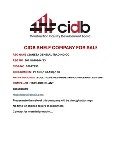 Grade 5ce Shelf Company For Sale