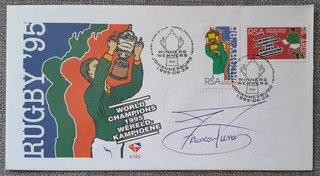 1995 Rugby World Cup FDC signed by Francois Pienaar