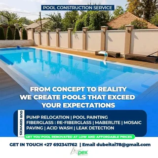 **Swimming pool *marbolite *fiberglass *painting *Renovations -------------------------------*Road m
