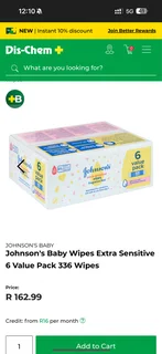 Johnson’s Baby Wipes