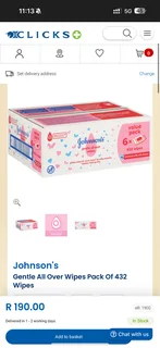 Johnson’s Baby Wipes