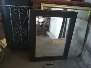Framed Beveled Mirror