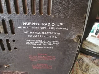 Vintage Murphy Valve Radio