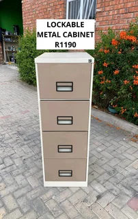 Lockable Metal 4 Draw Filing Storage Cabinet With Hanging File Rales