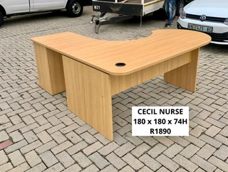 EXCELLENT QUALITY CECIL NURSE L SHAPE DESK FOR SALE