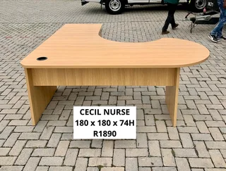 EXCELLENT QUALITY CECIL NURSE L SHAPE DESK FOR SALE