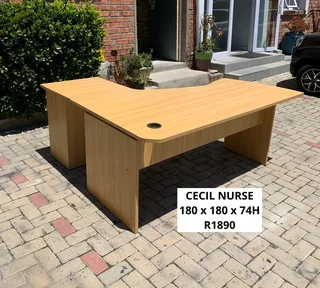 EXACTLY QUALITY CECIL NURSE L SHAPE DESK FOR SALE