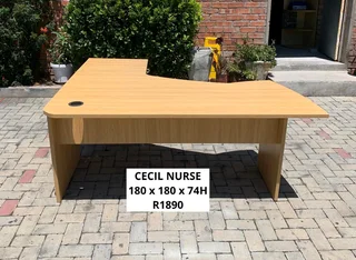 EXACTLY QUALITY CECIL NURSE L SHAPE DESK FOR SALE
