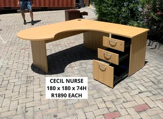 EXCELLENT QUALITY CECIL NURSE L SHAPE DESK&#39;S FOR SALE