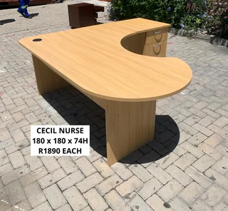 EXCELLENT QUALITY CECIL NURSE L SHAPE DESK&#39;S FOR SALE