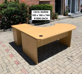 EXCELLENT QUALITY CECIL NURSE L SHAPE DESK&#39;S FOR SALE