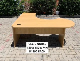 EXCELLENT QUALITY CECIL NURSE L SHAPE DESK&#39;S FOR SALE