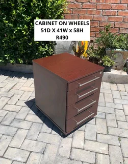 Draw Cabinet On Roller Wheels