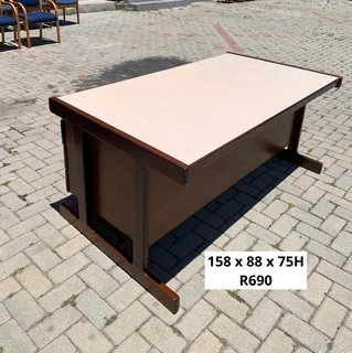 PARTLY REAL IMBUIA WOOD DESK FOR SALE