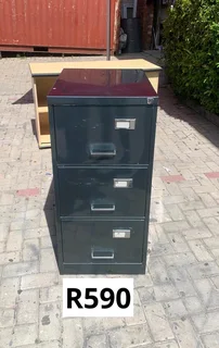 Metal 3 Draw Filing Storage Cabinet For Sale