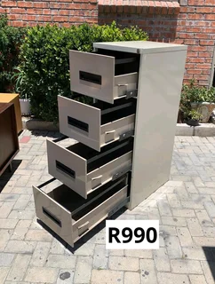 METAL 4 DRAW FILING STORAGE CABINET WITH HANGING FILE RALES