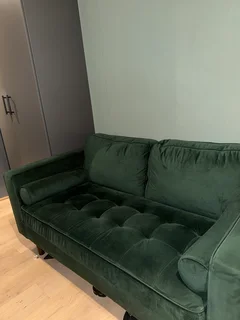 George &amp; Mason  Velvet Tufted 2 Seater Couch