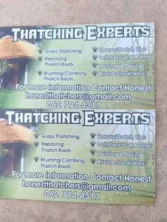 Thatching roofs and building works