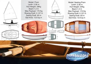 BUILT TO ORDER PRAM: SAILING OR ROWING OR OUTBOARD OR FULL HOUSE