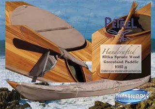 Professional built PETREL: Strip build Sitka Spruce Kayak with strong traditional roots in Greenland
