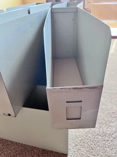 12 steel magazine holders - strong vintage from 1970s and 1980s