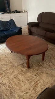 Wooden ovel coffee table