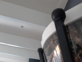 Custom built lamp / light / uplighter - wrought iron