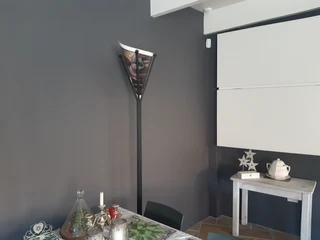 Custom built lamp / light / uplighter - wrought iron