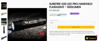 Self Defence Torch / Flashlight Surefire G2
