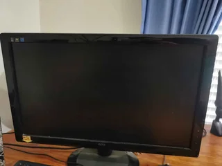 Monitor with power cable and VGA cable