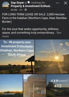 For Long-term Lease Or Sale: 2,000-hectare Farm In The Kalahari (northern Cape, Near Namibia Border)