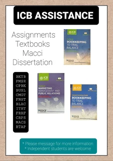 Icb assistance, textbooks, dissertation