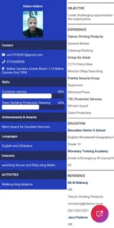 Security - Ad posted by Adam Adams