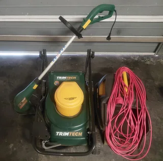 Trimtech lawnmower and wheater incl extention lead